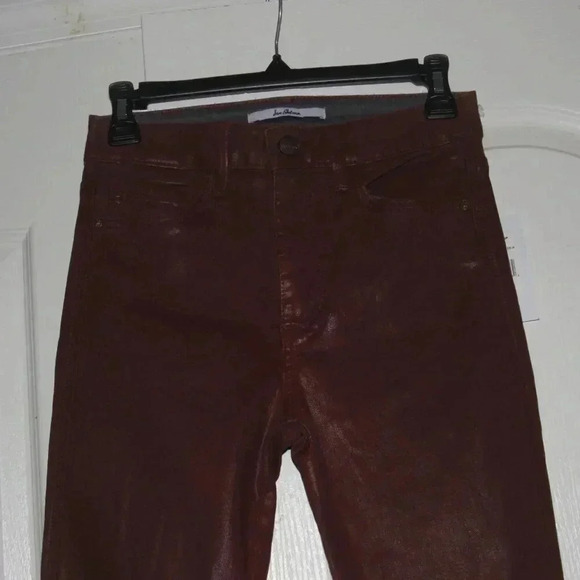 NWT SAM EDELMAN The Stiletto High Rise Skinny Ankle Burgandy Pants Size 2/26 - Picture 2 of 6